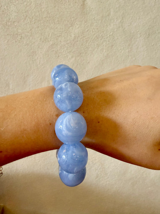 The Beaded Bracelet- Sky blue