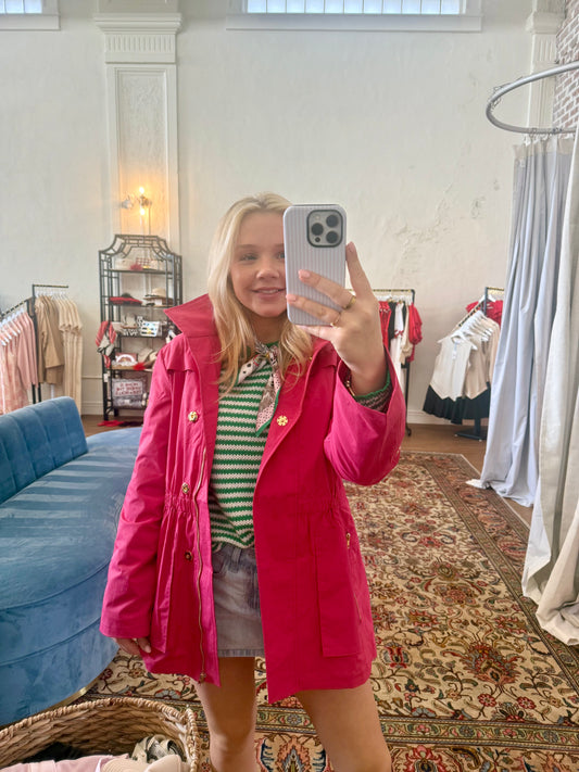 Ciao Milano Tess Rain Jacket- Hot Fuschia