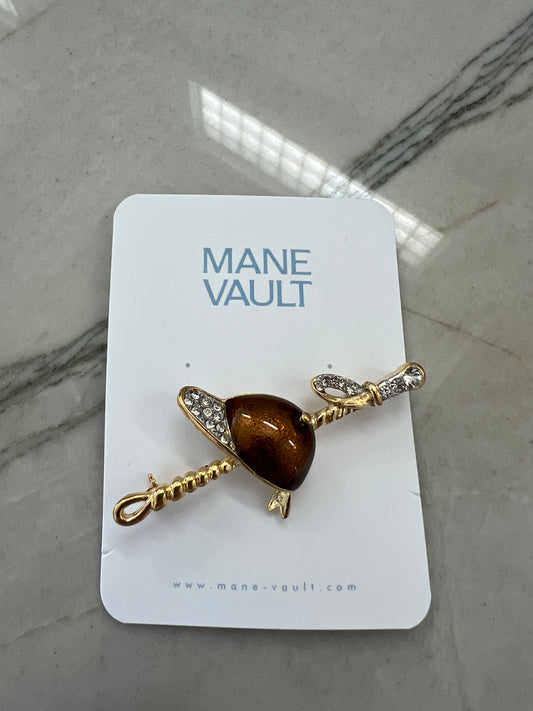 The Jockey Pin - Brown
