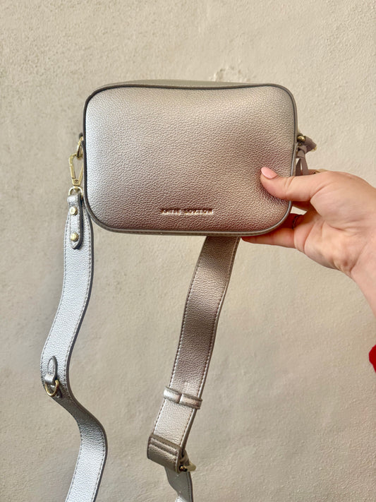 Zana Mini Crossbody Bag- Silver