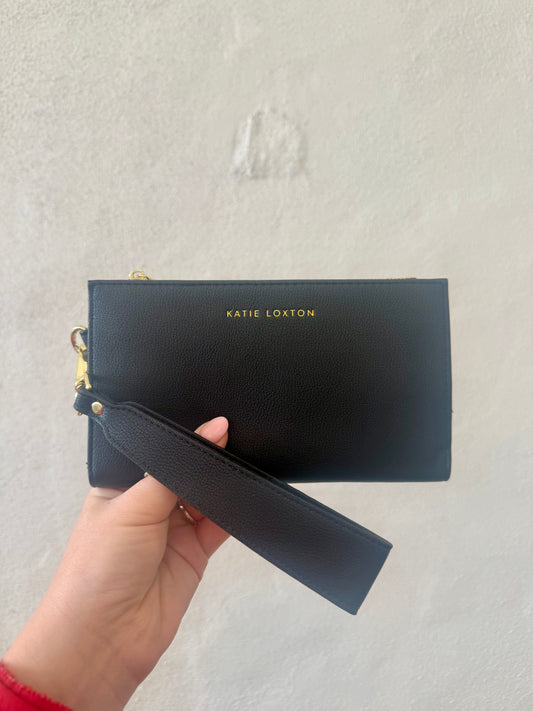 Zana Fold out Wristlet Wallet- Black