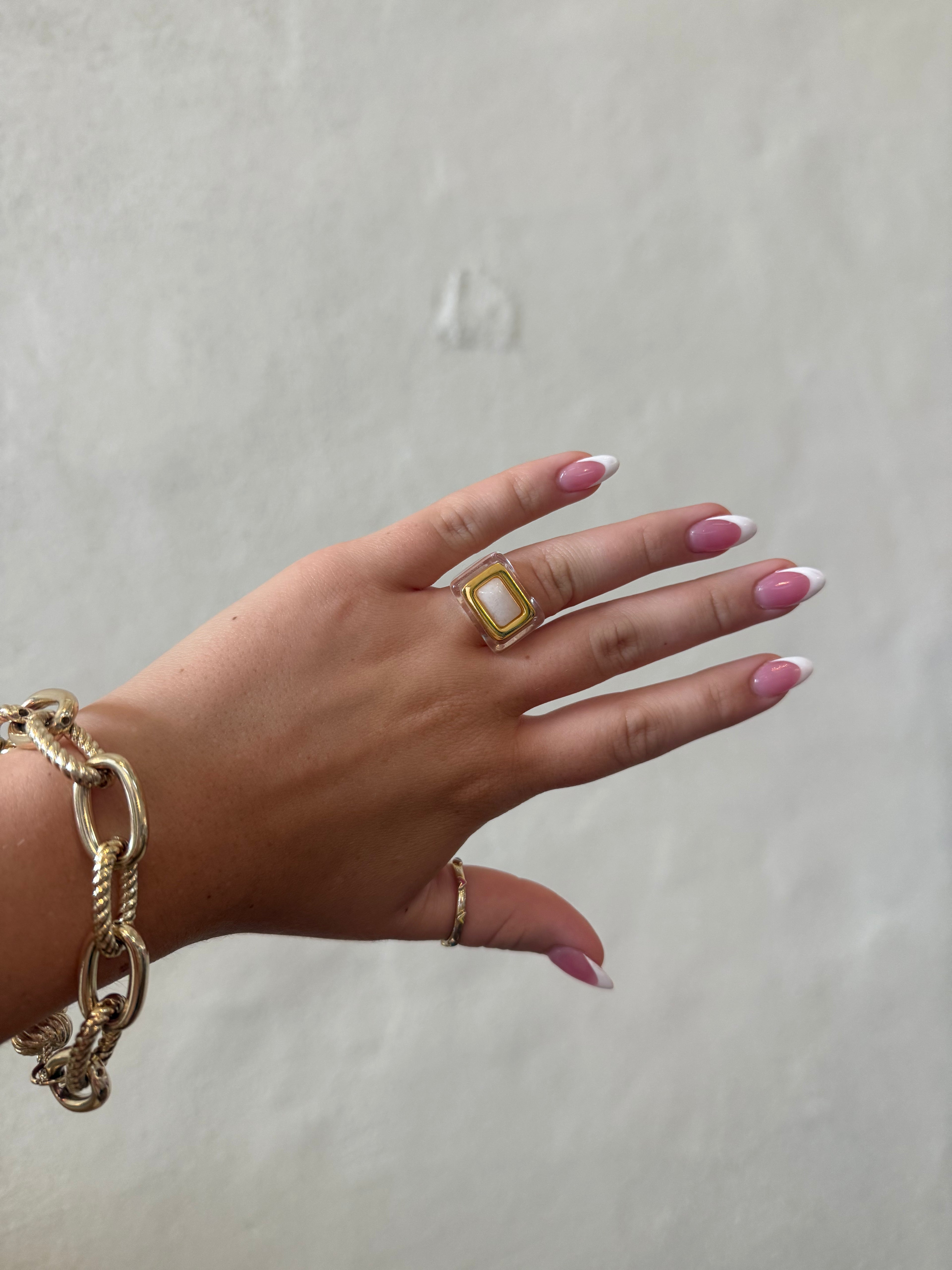 Lucas Jack Clear/Moonstone Ring