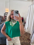 Laura Sleeveless Sweater - Green