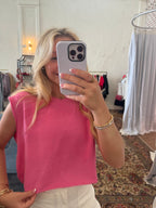 Laura Sleeveless Sweater - Pink