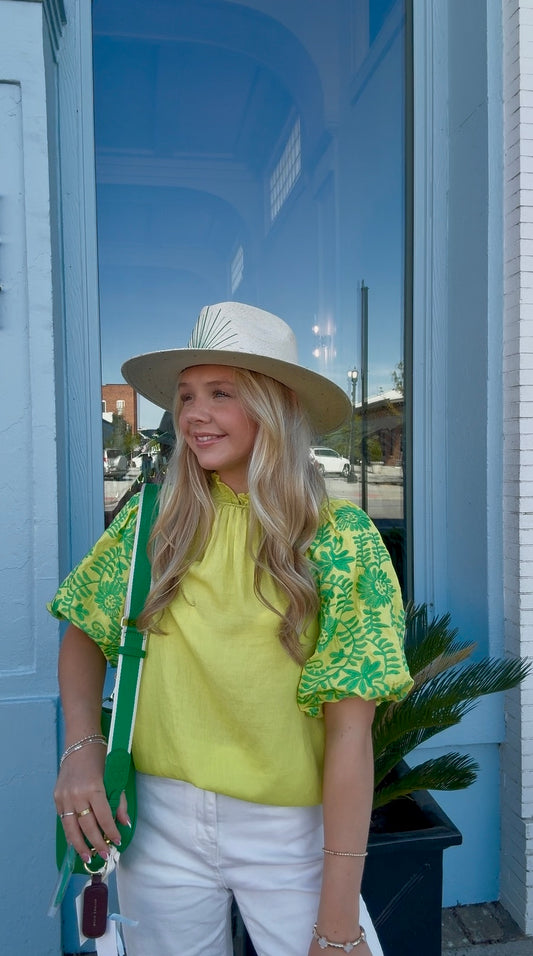 The Ivy Top- lime green