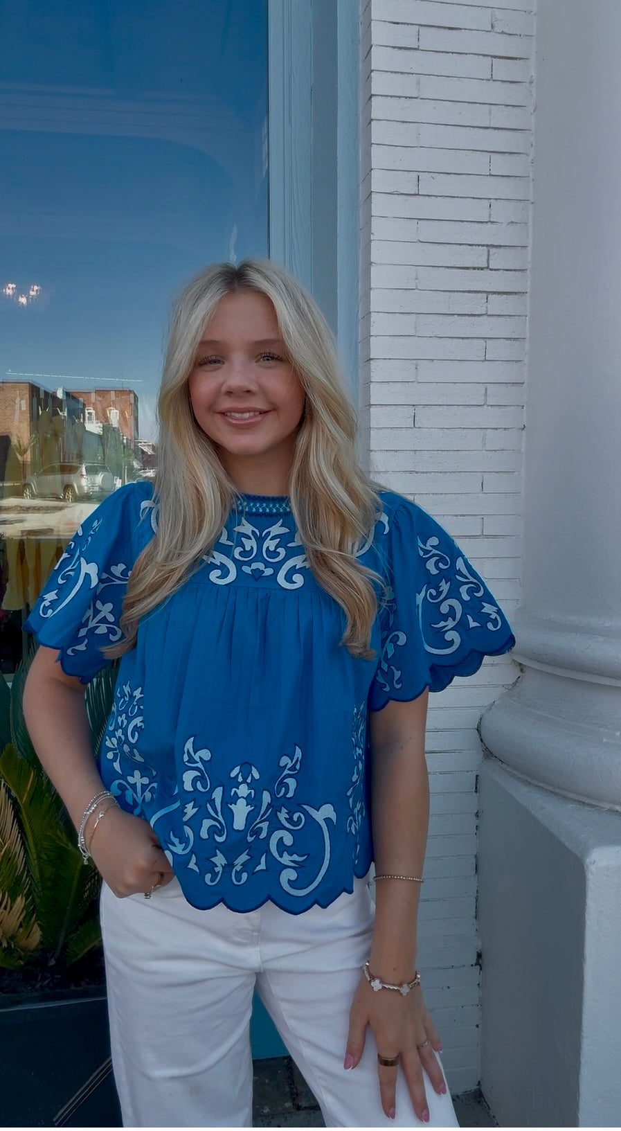 The Margret Top- Blue
