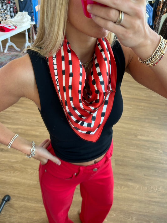 Red and Black Scarf
