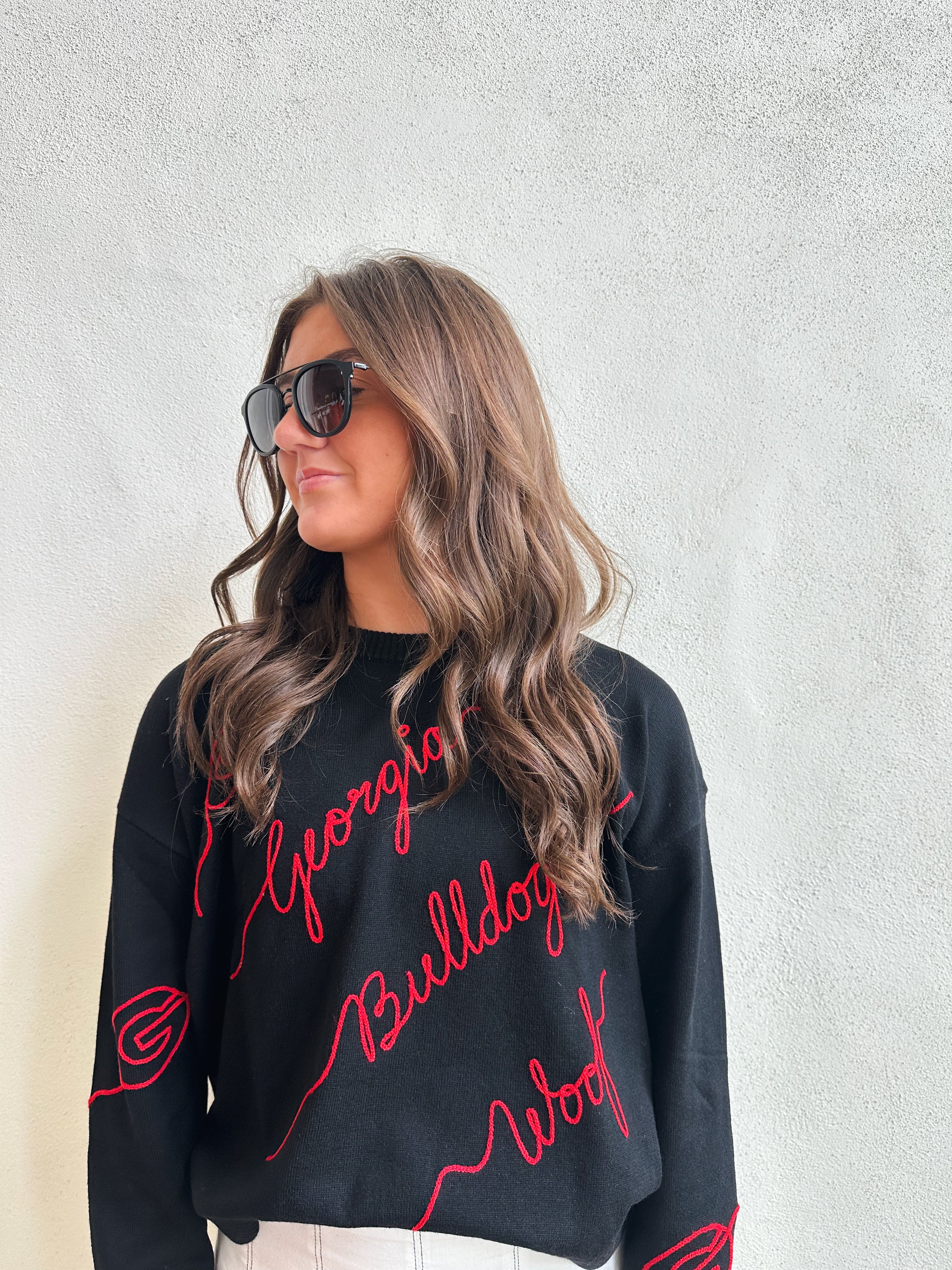 Georgia Bulldogs Love Letter Sweater - Black