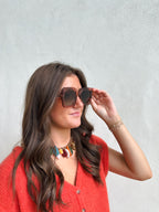 Kukicha Red Orange Cardigan