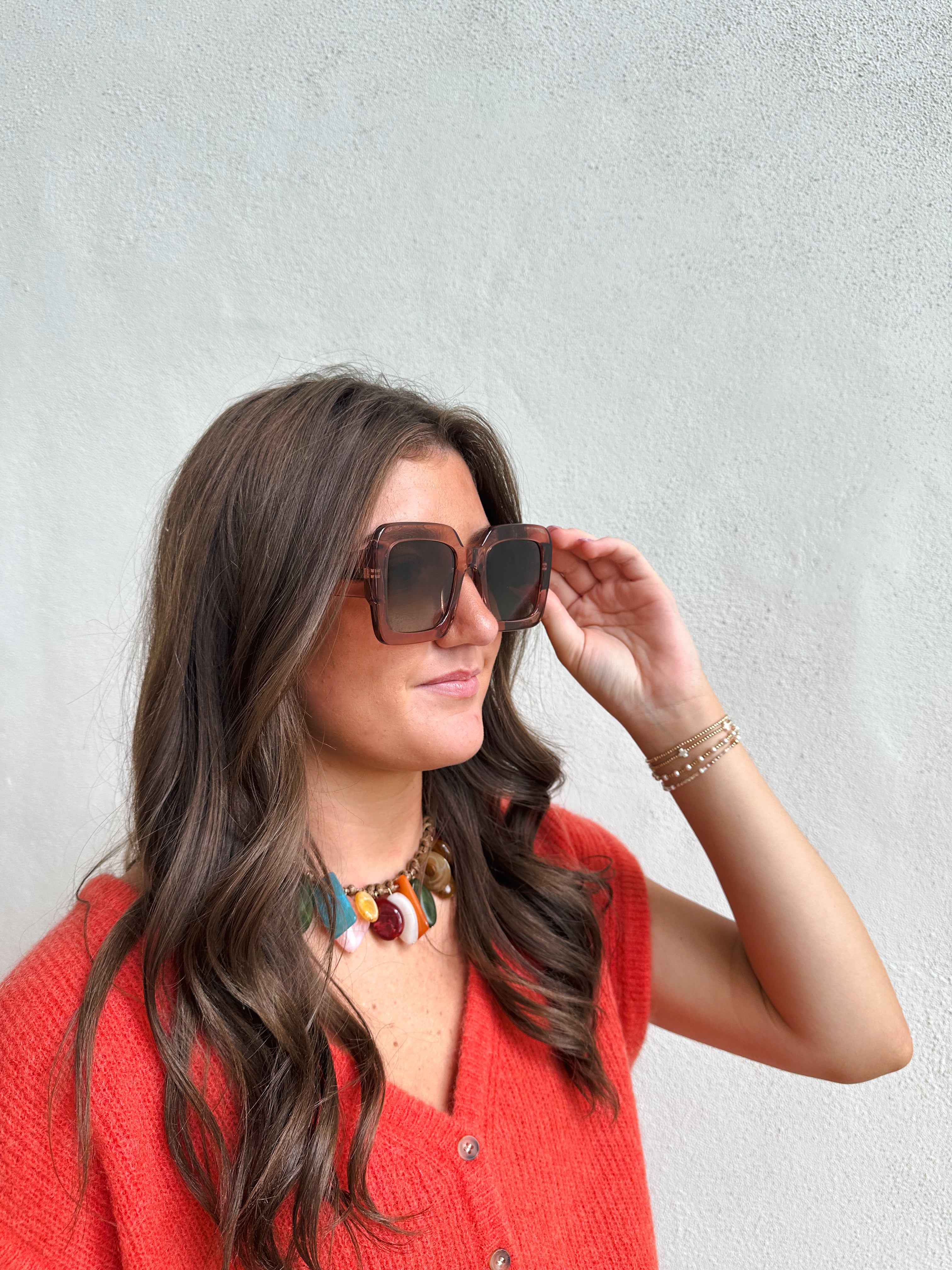 Kukicha Red Orange Cardigan