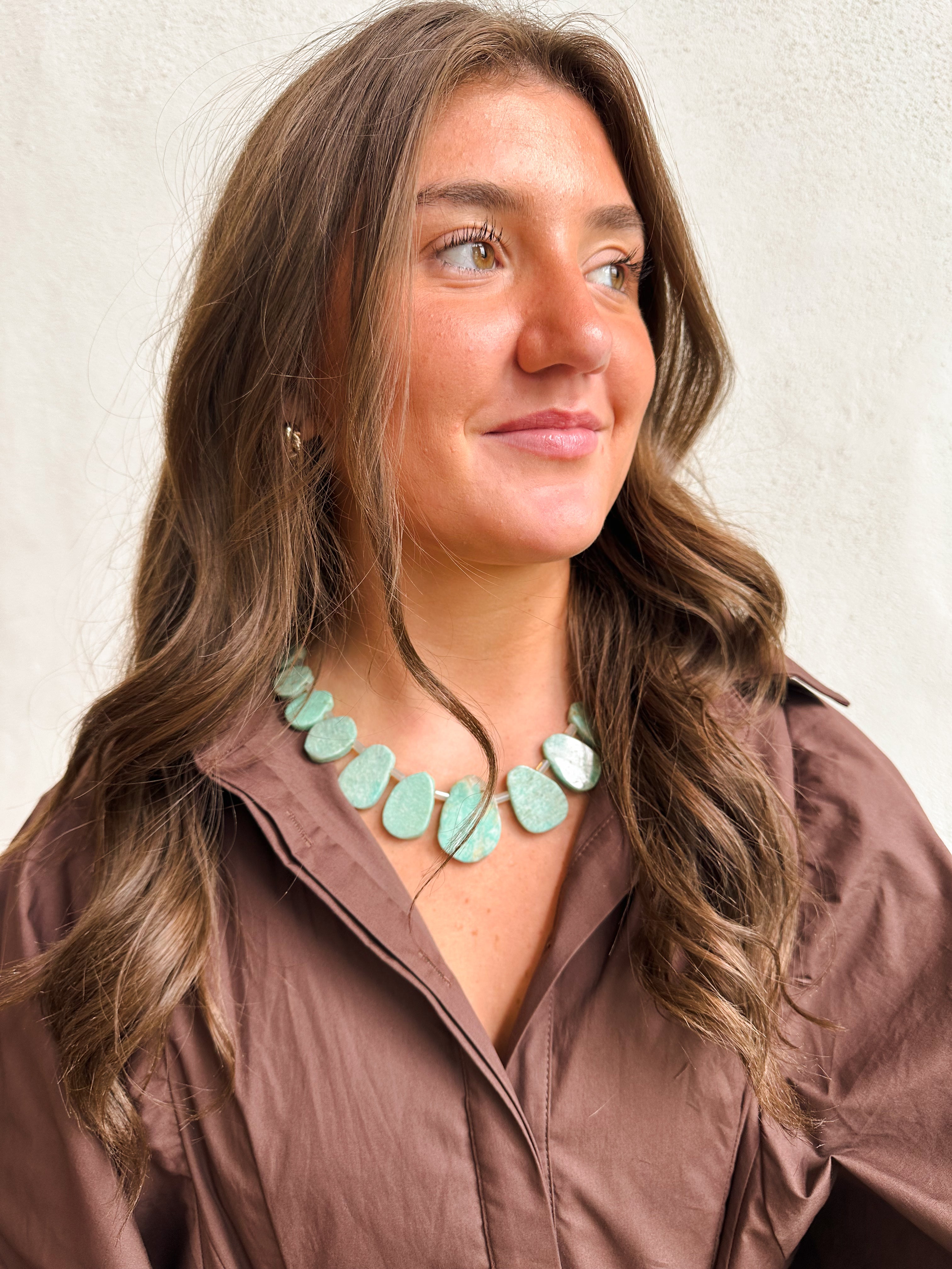 Sonika Amazonite Beaded Necklace