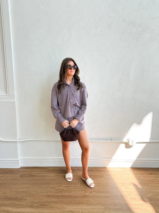 The Gates Gingham Skirt - Brown