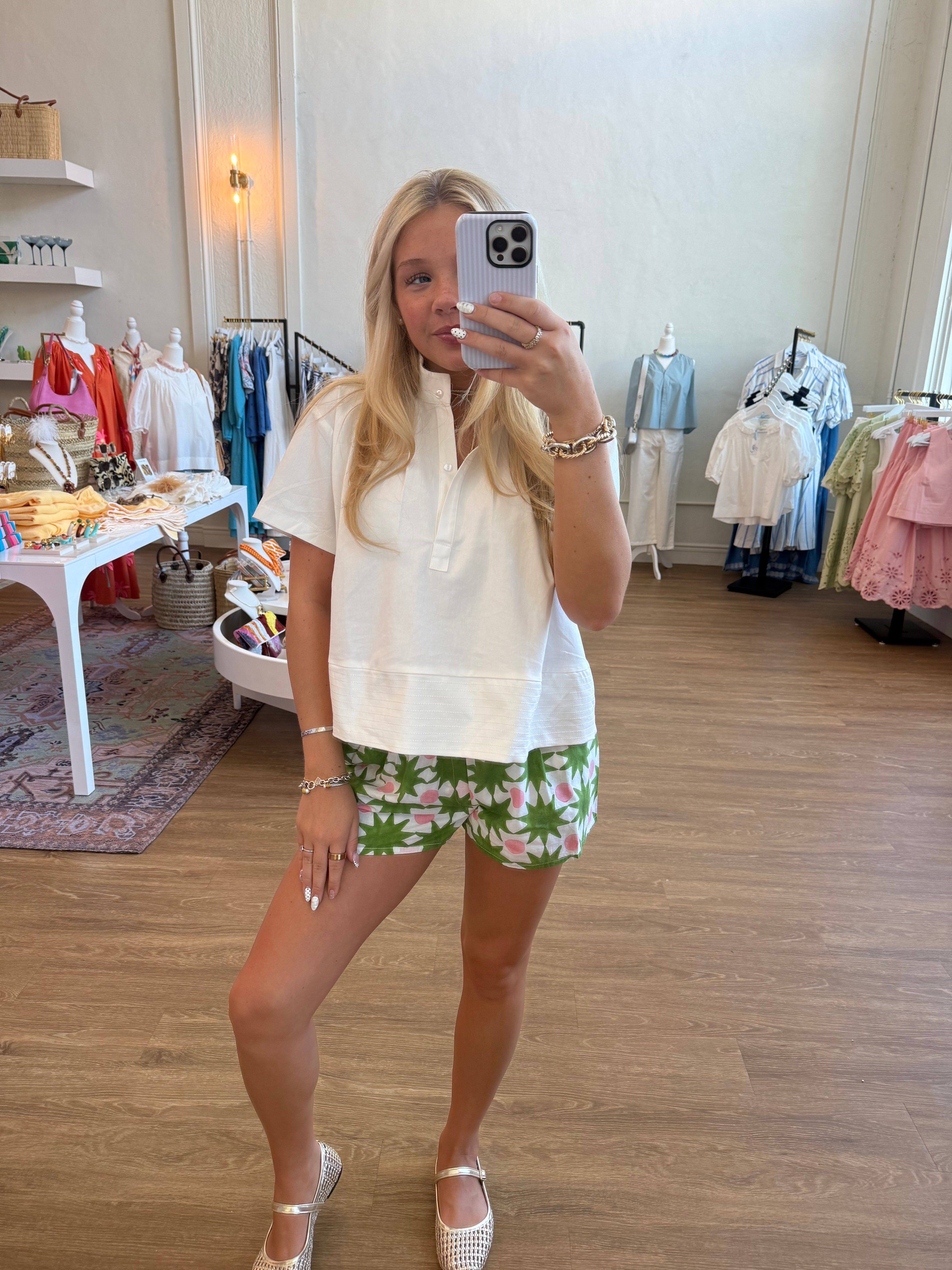 Pink & Green Star Shorts
