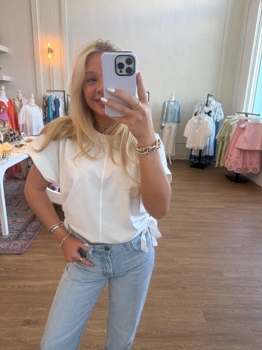 The Charlotte Side Tie Tee