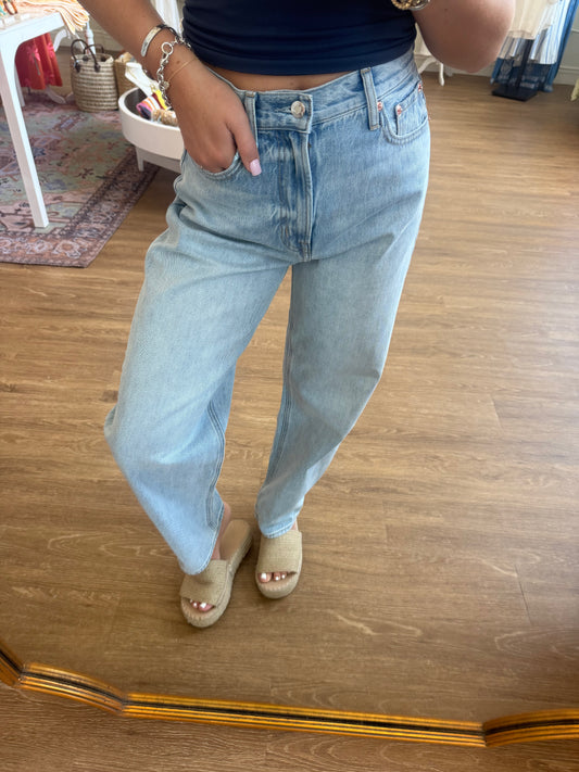The Wes High Rise Barrel Jeans