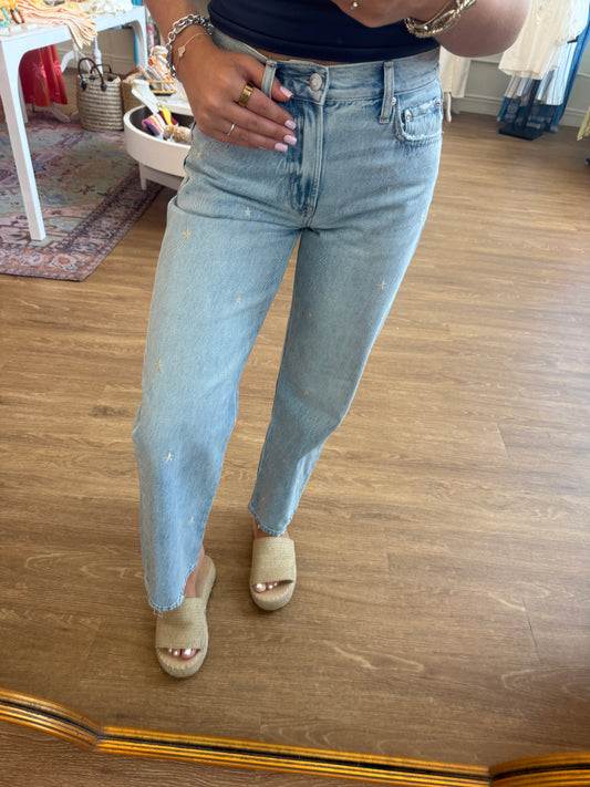 The Lexi Mid Rise Straight Jeans