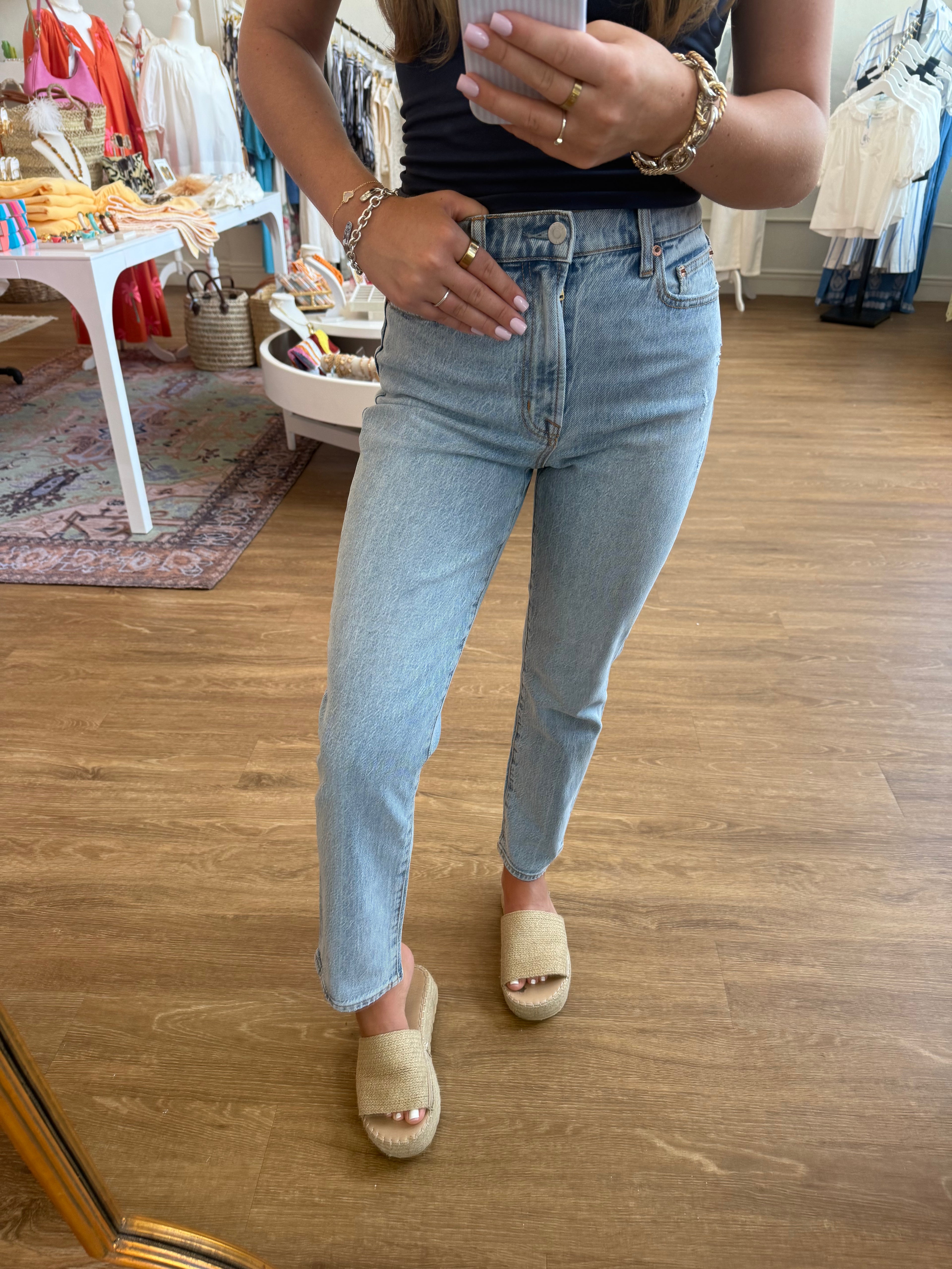 The Bri Ankle High Rise Slim Straight Jeans- Day Off