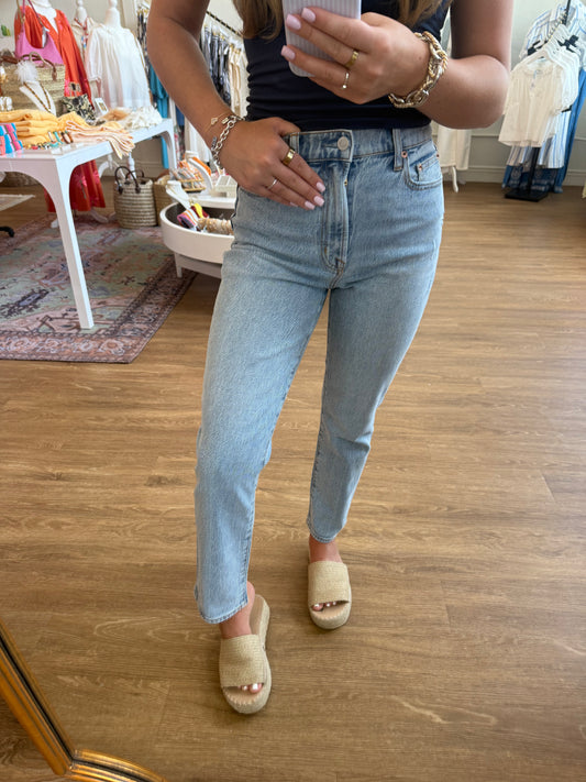 The Bri Ankle High Rise Slim Straight Jeans- Day Off