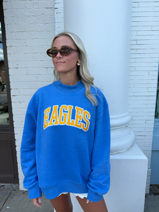 Eagles Mock Neck - Blue