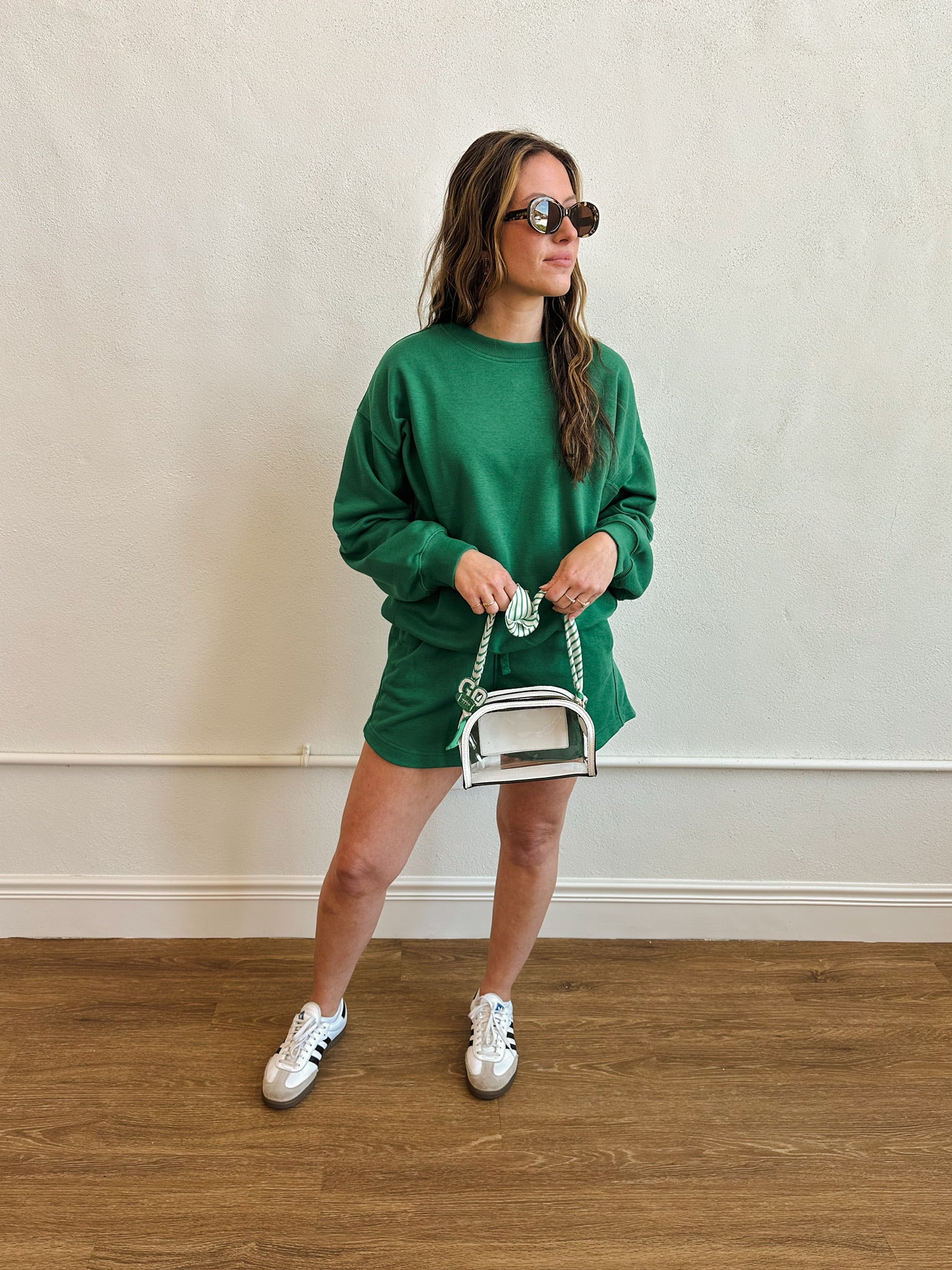 Crossbody Clear Stadium Bag - White