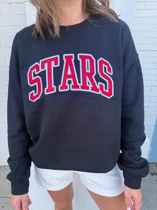 Stars Crew Sweatshirt - Black