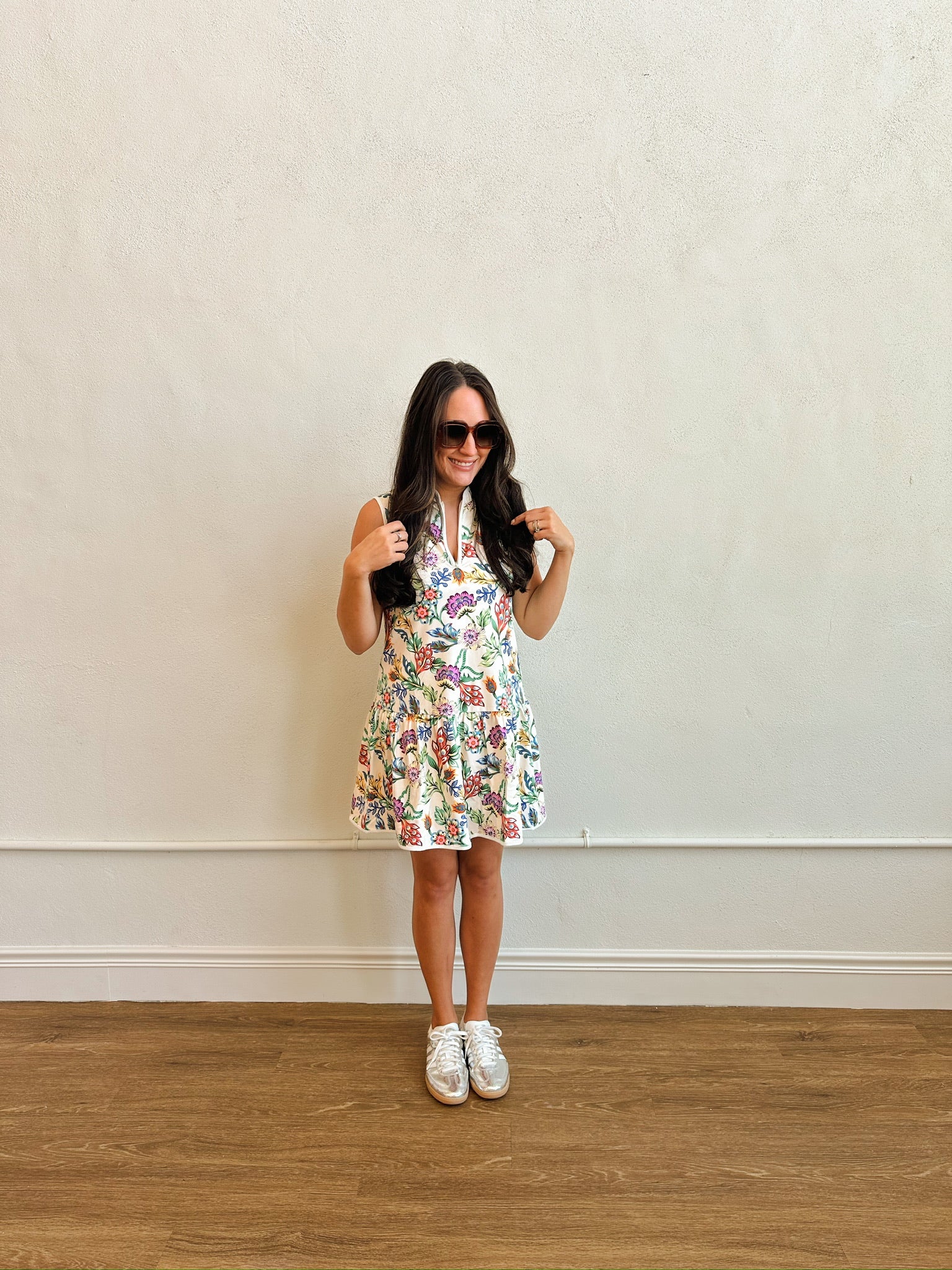 The Anna Zip Collar Mini Dress