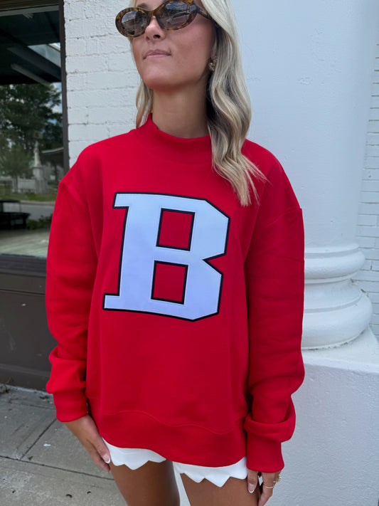 B Mock Neck - Red