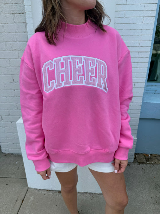 Cheer Mock Neck - Pink