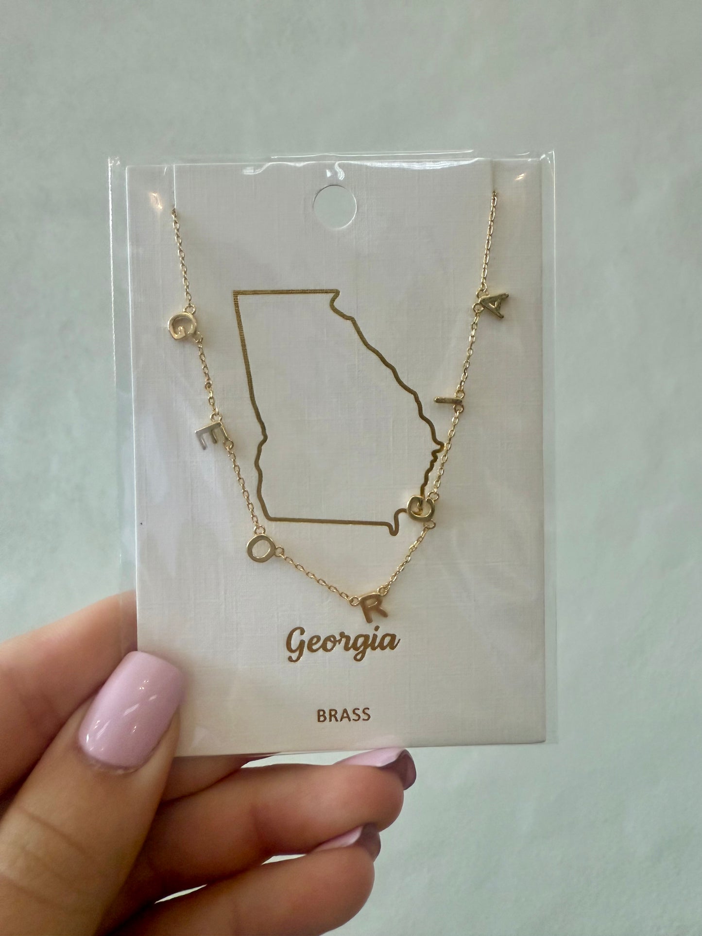 The G-E-O-R-G-I-A necklace