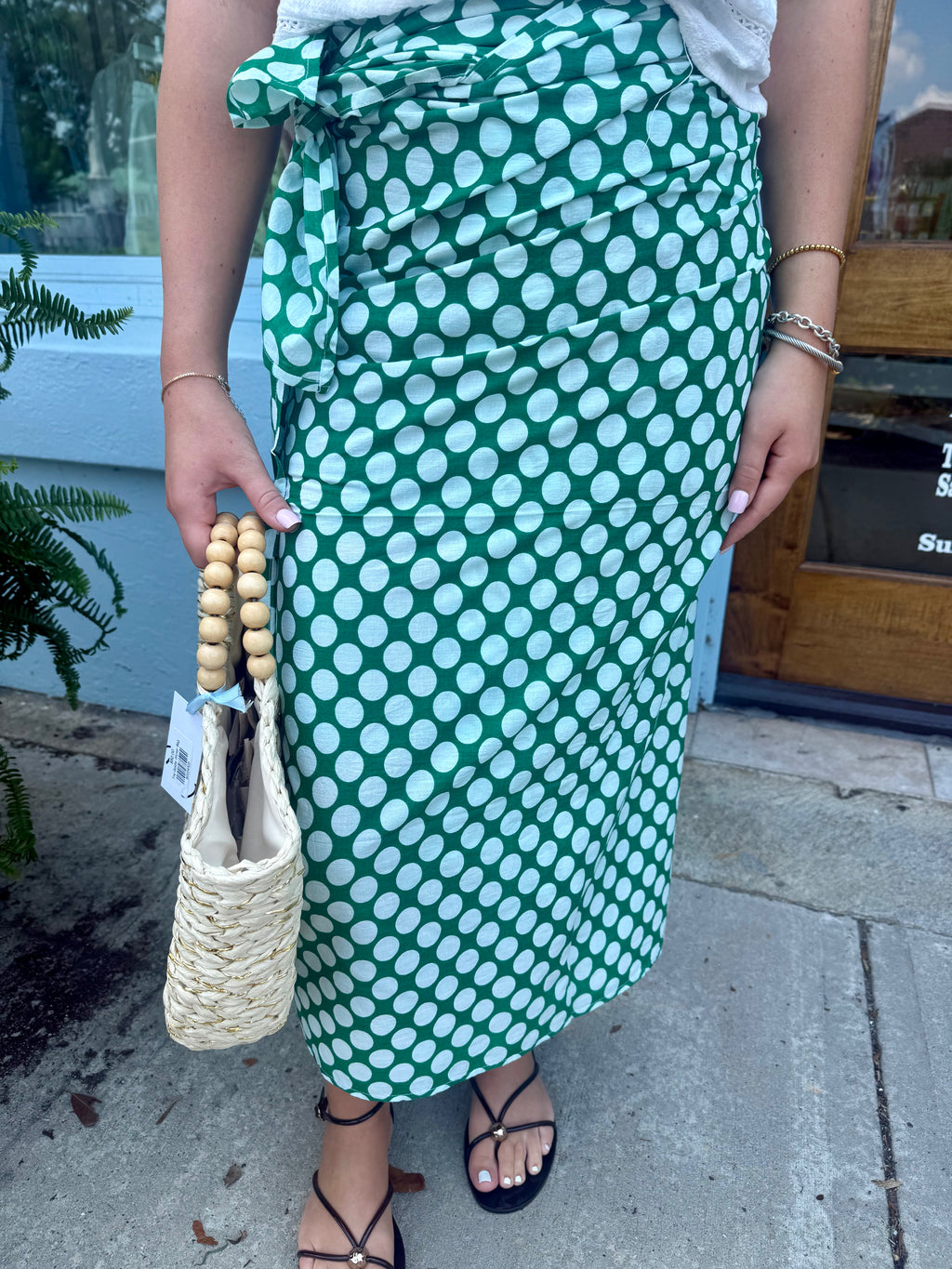 Kelly Green Dot Sarong