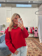 The Desi Red Sweater