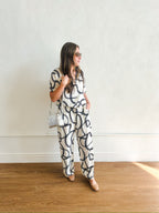 Wavy Brush Stroke Pant
