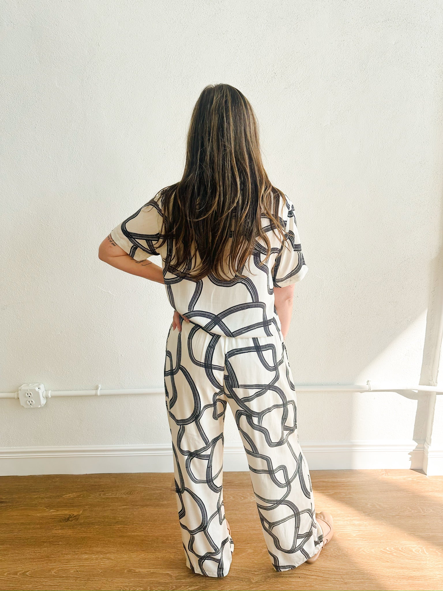 Wavy Brush Stroke Pant
