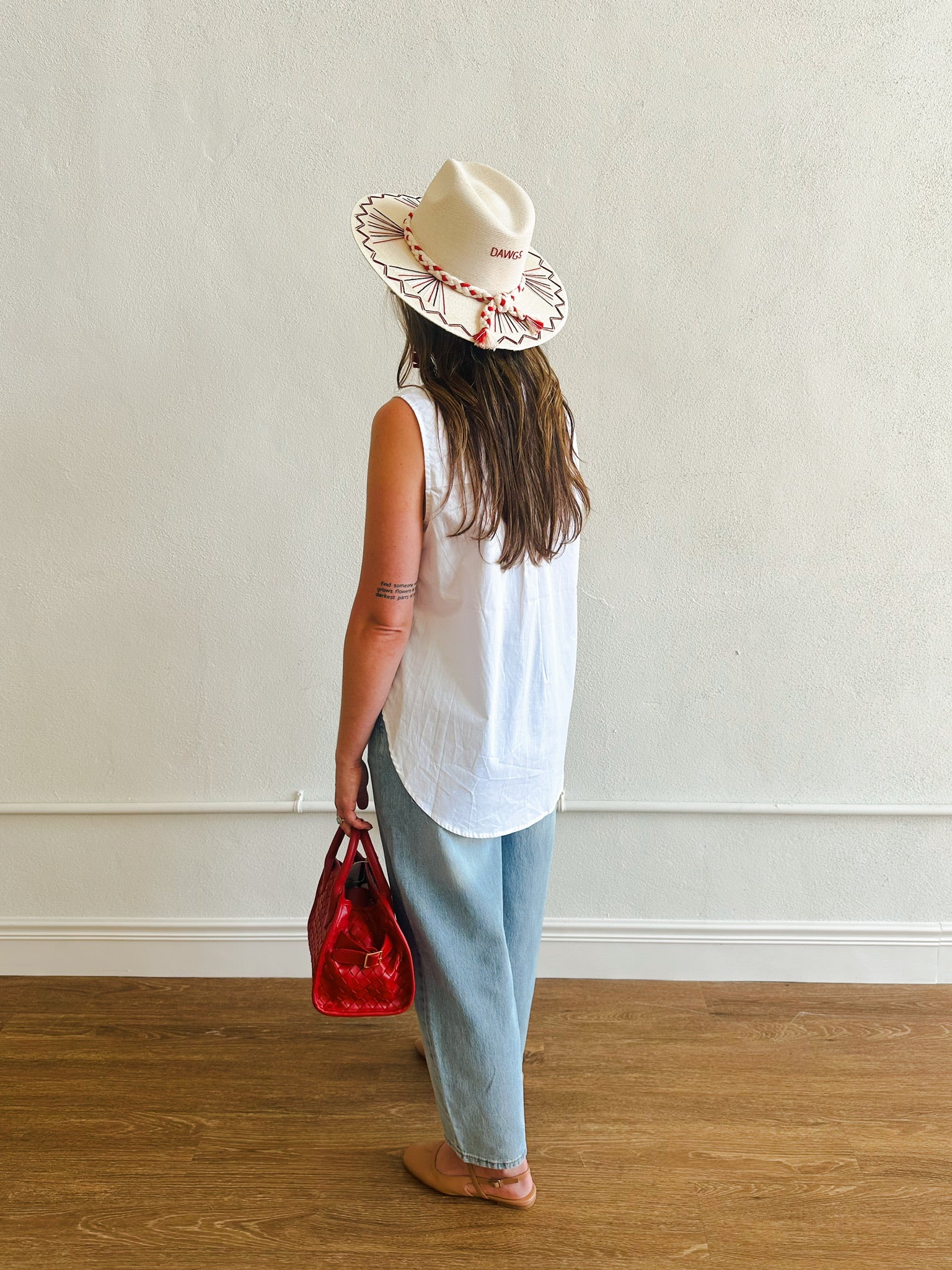 Button Up Sleeveless Top - White