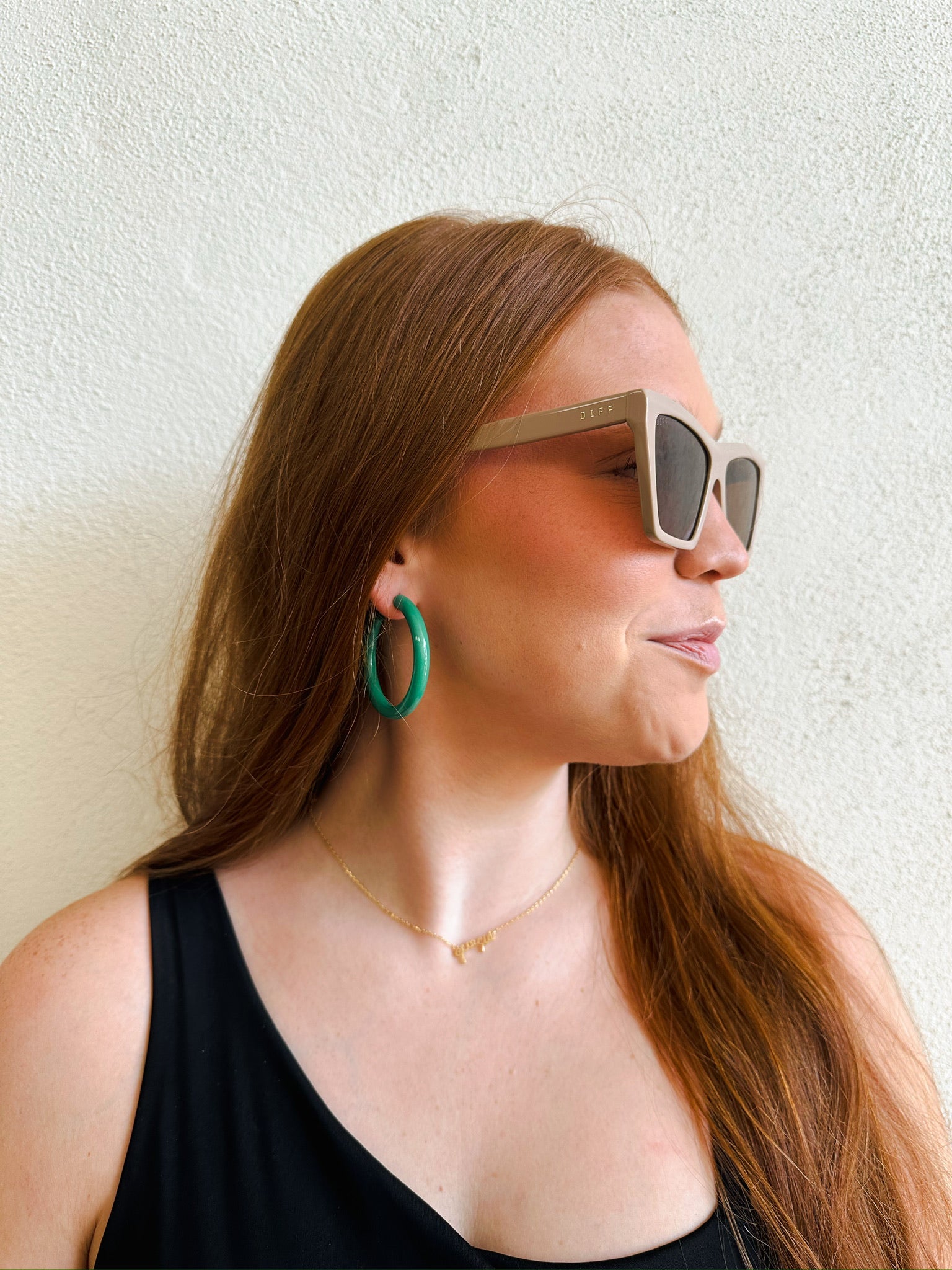 Green Acrylic Hoops