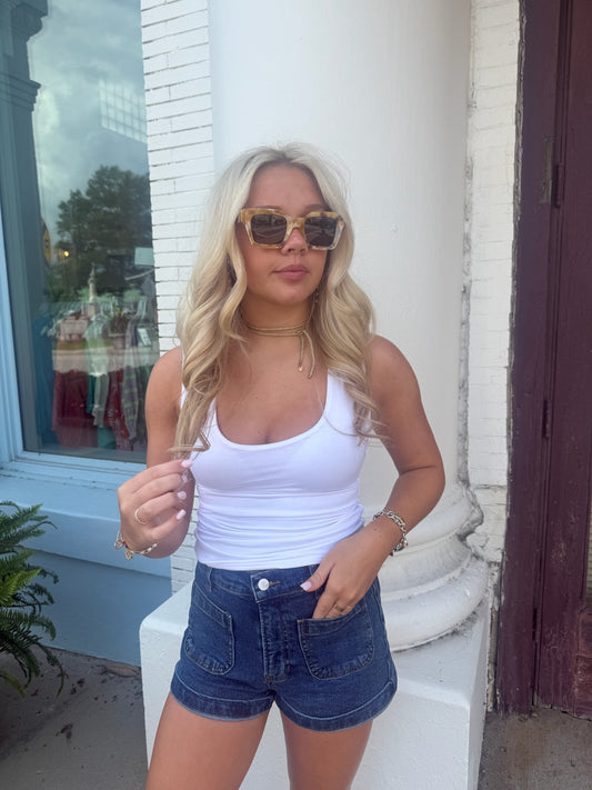 The Sylvie Tank - Pearl