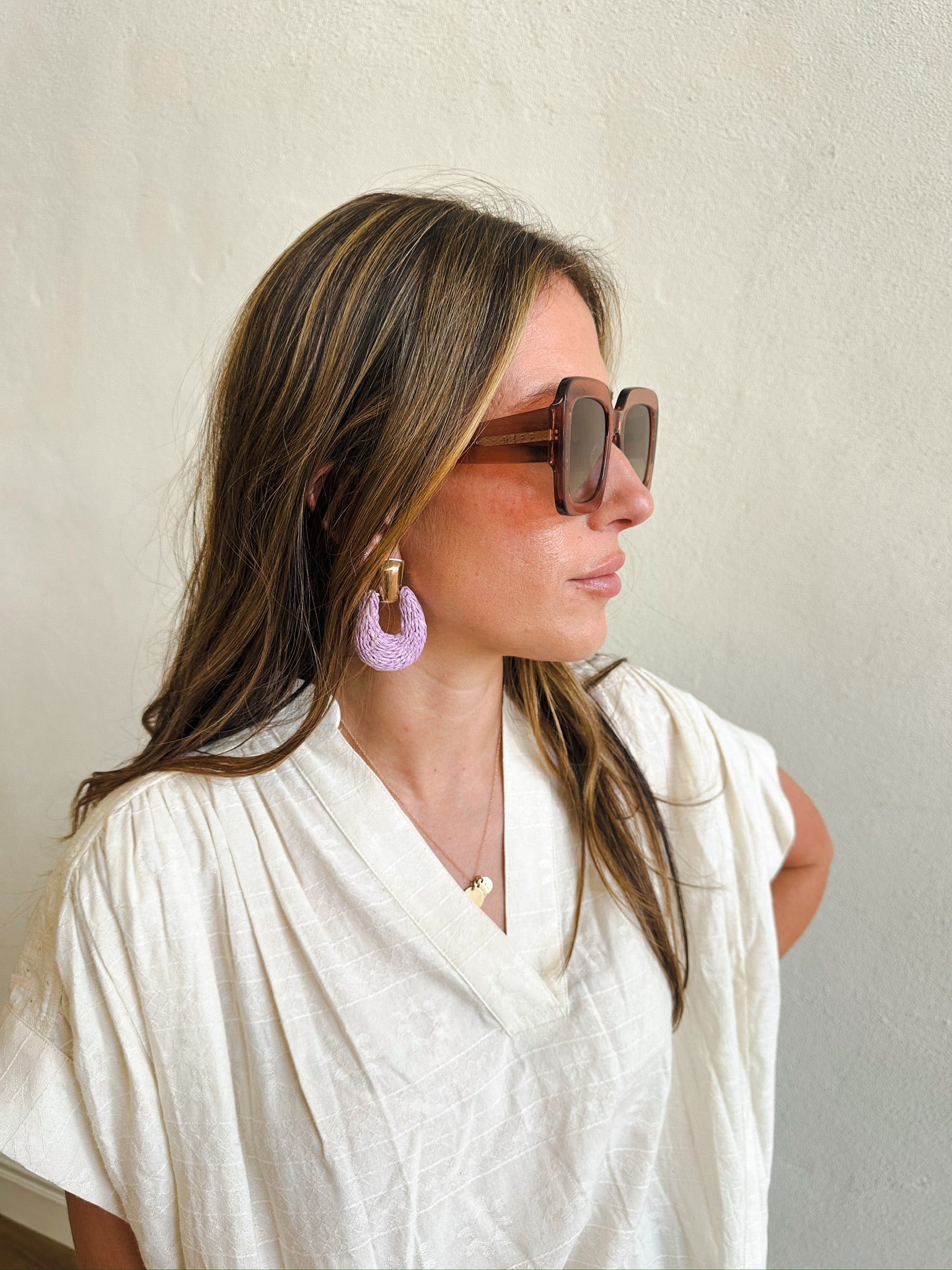 Lilac Drop Earrings