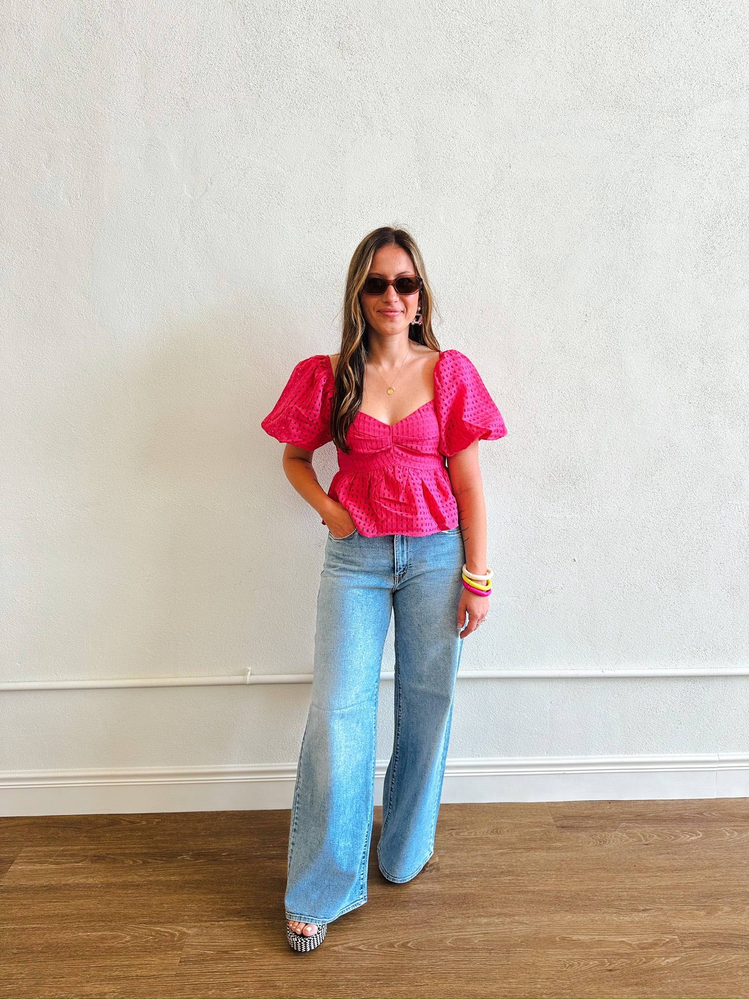 Stretchy Wide Leg Jeans