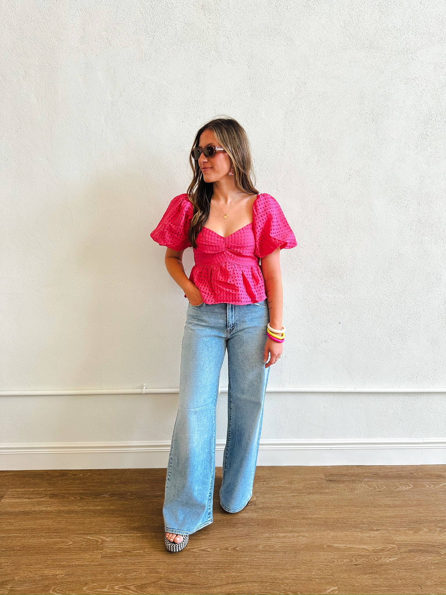 Stretchy Wide Leg Jeans