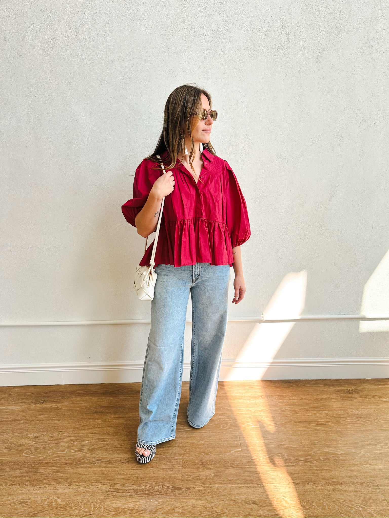 Stretchy Wide Leg Jeans