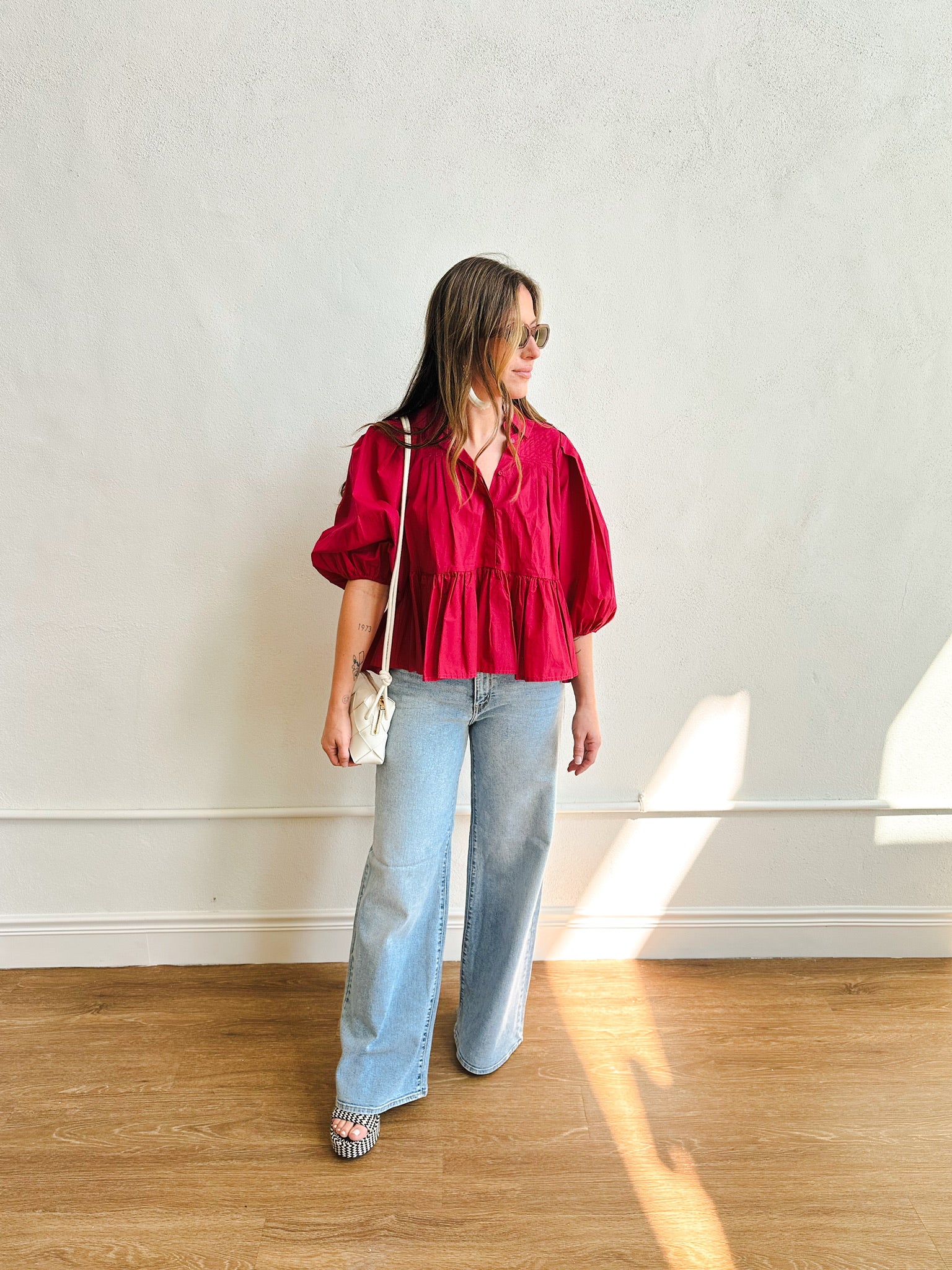 Stretchy Wide Leg Jeans
