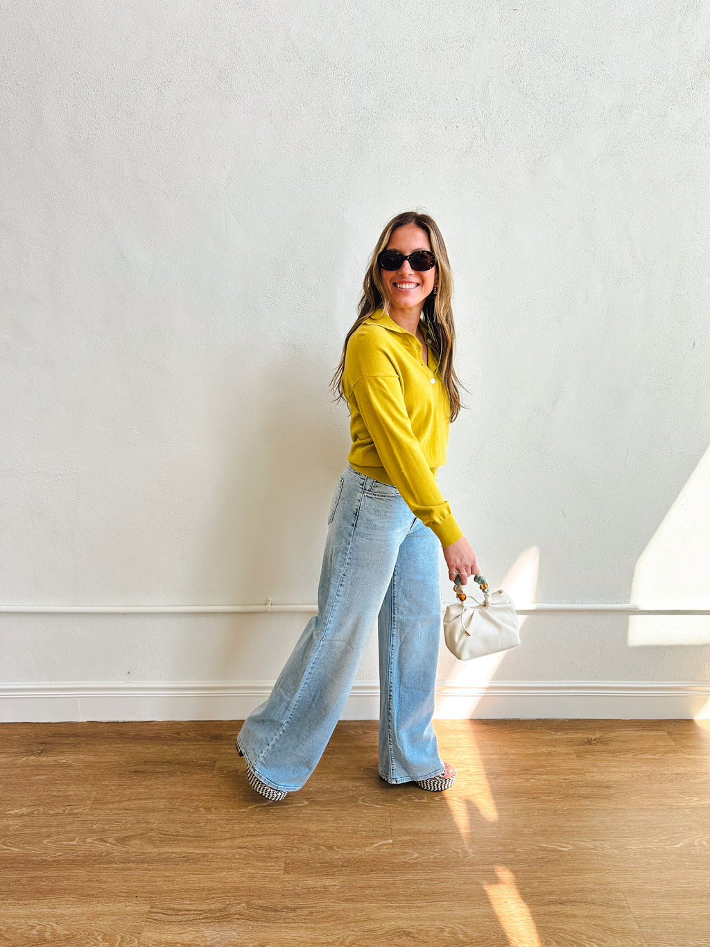 Stretchy Wide Leg Jeans