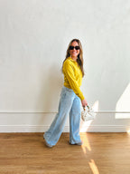 Stretchy Wide Leg Jeans