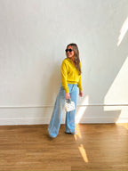 Stretchy Wide Leg Jeans
