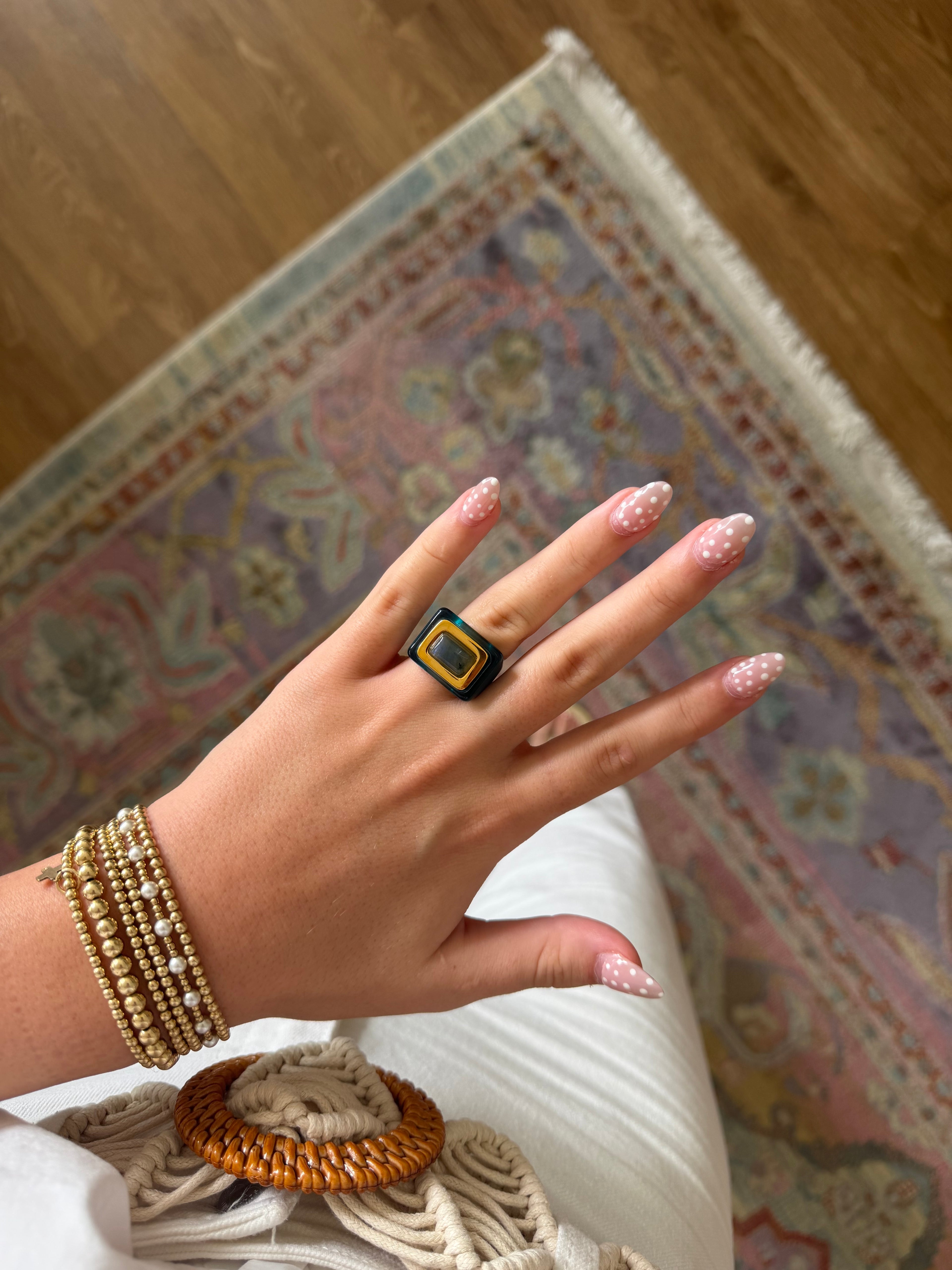 Lucas Jack Deep Blue/Labradorite Ring