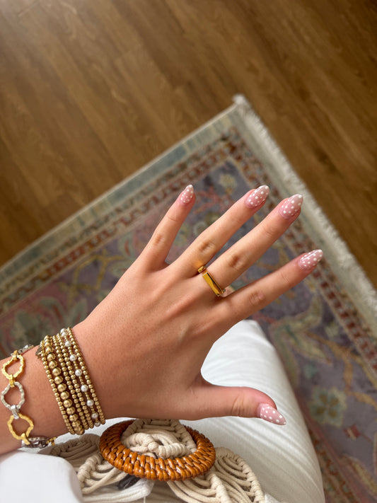 Lucas Jack Square Gold Ring