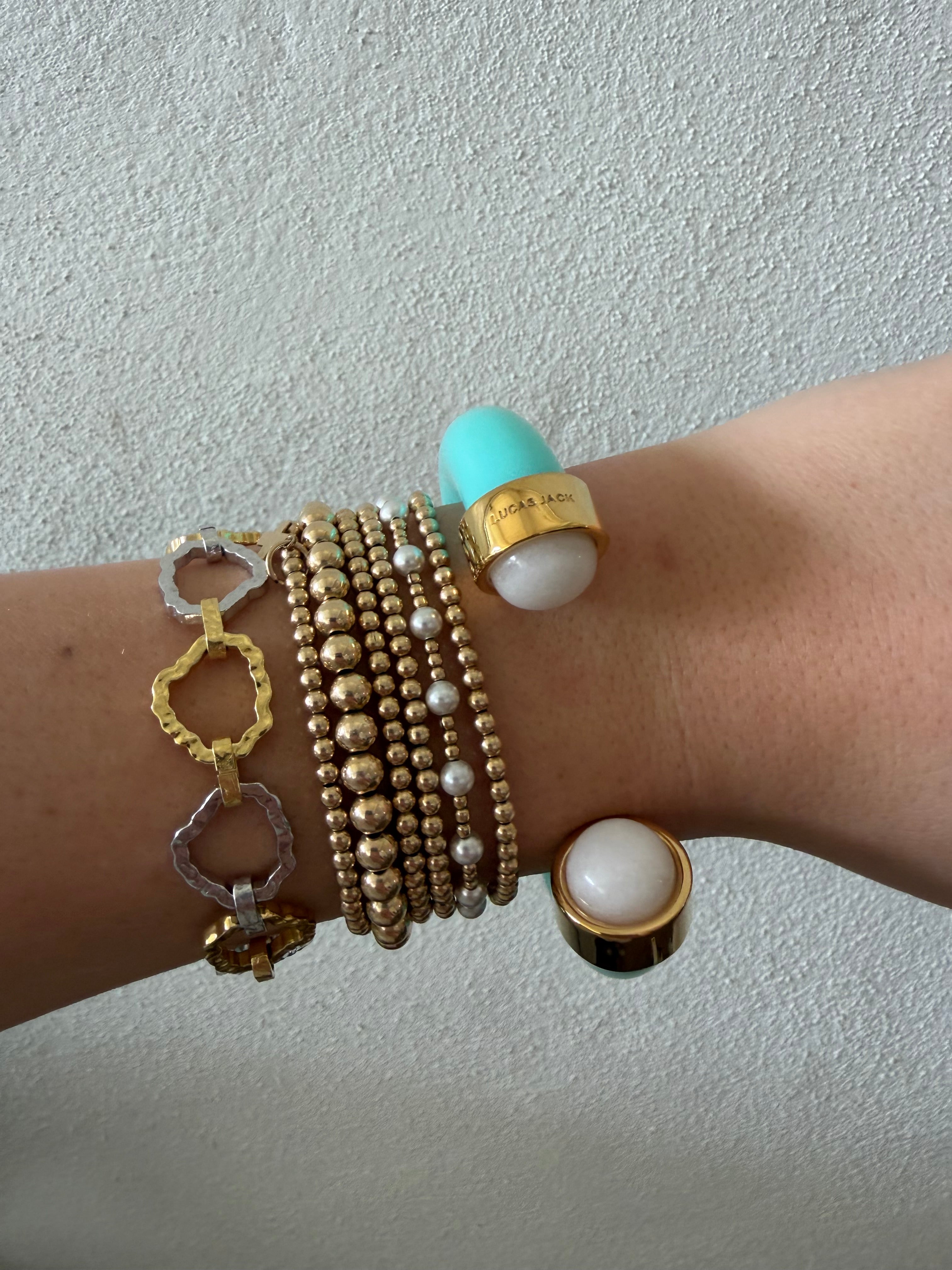 Lucas Jack Turquoise/White Bangle