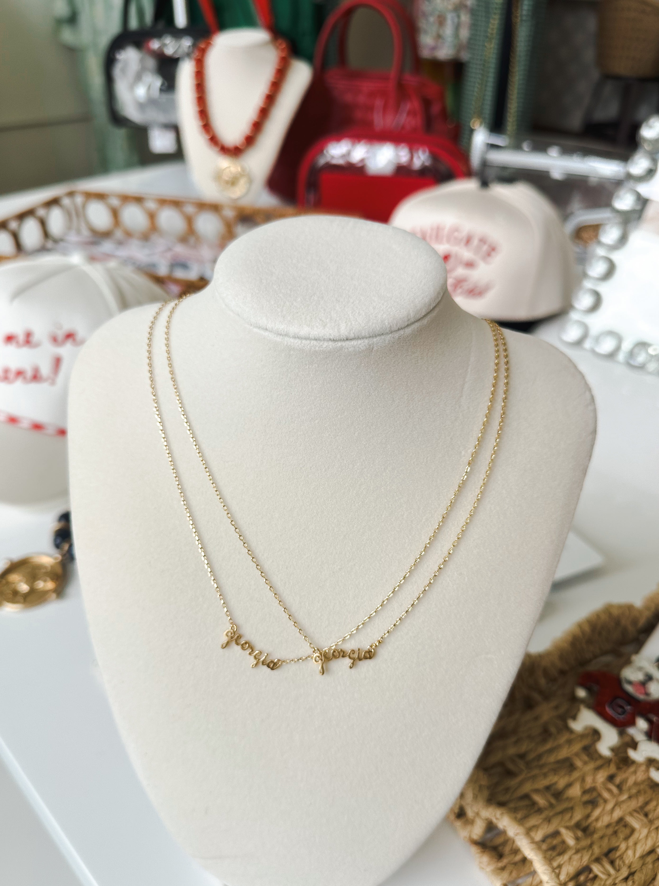 Georgia Dainty Script Necklace