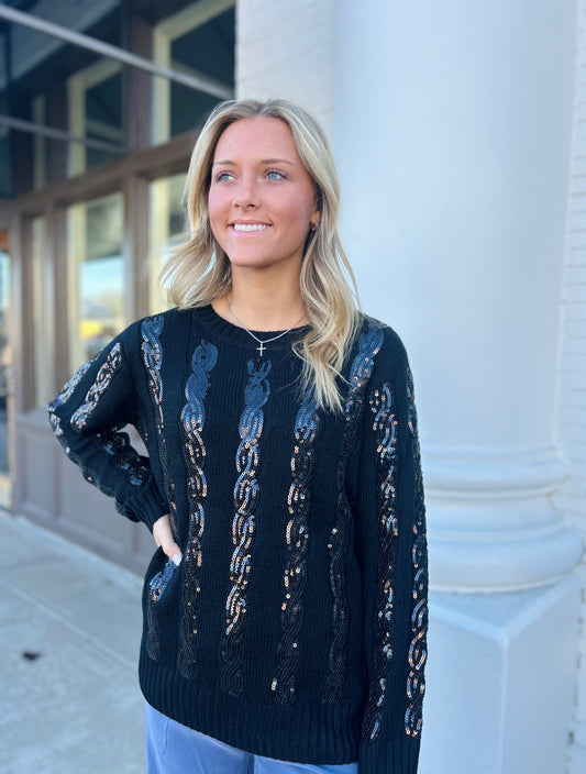 The Caiden Sequin Sweater
