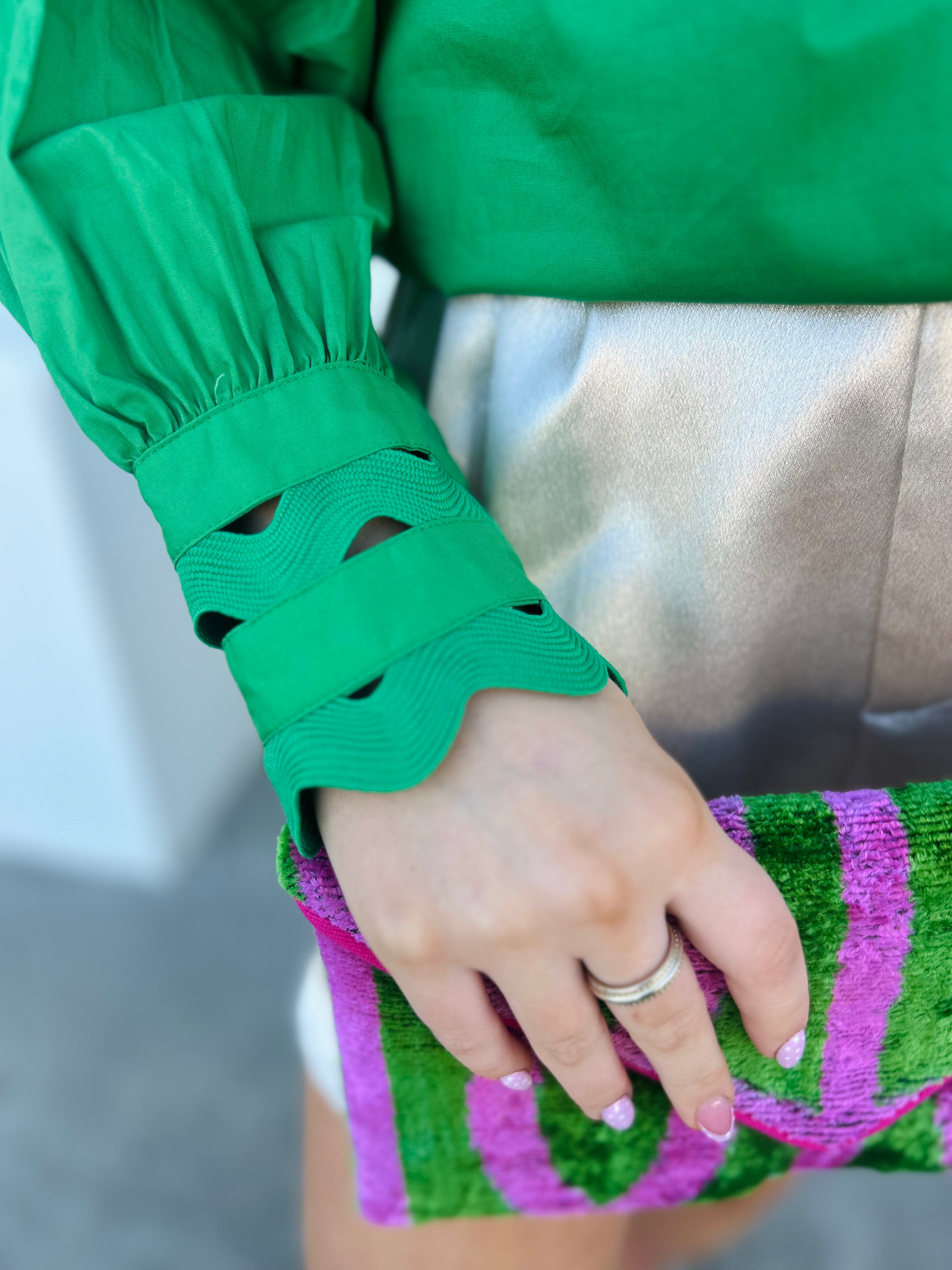 Ziana Button Down Shirt - Green